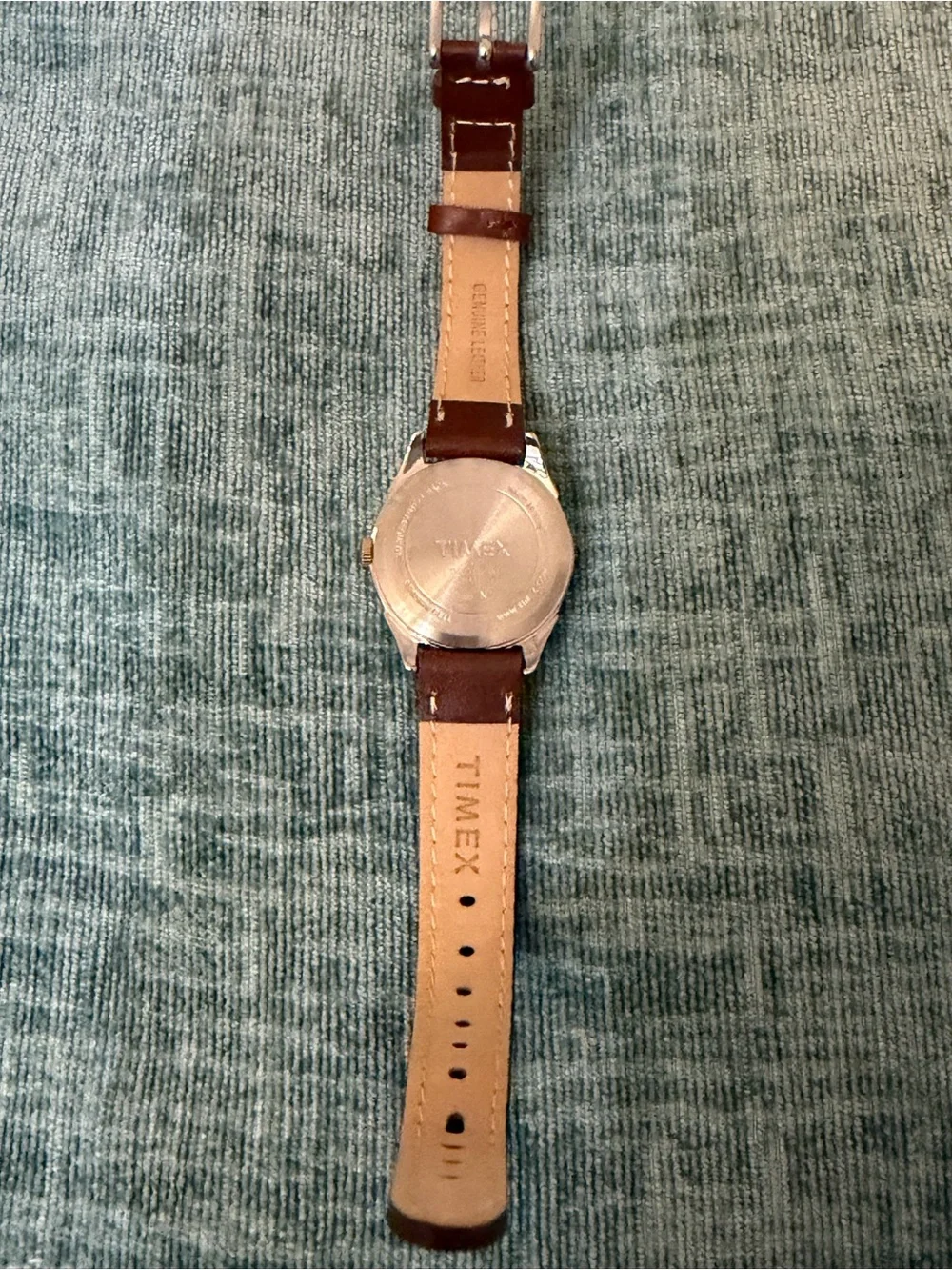 Timex Main Street TW2T66700 Women’s Two-Tone Watch Brown Leather 28mm NWOT